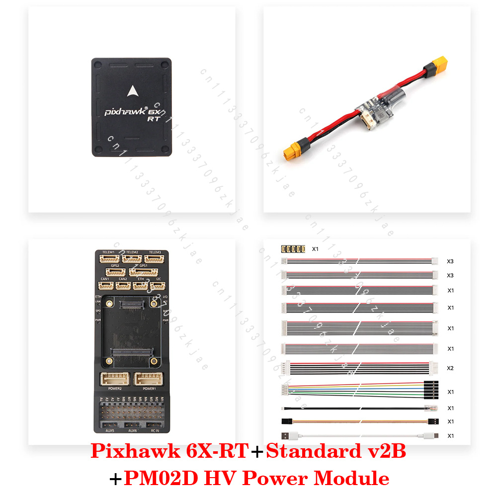 Drone Kit Hexacopter - 6X-RT FC 高性能 I.MXRT1176 プロセッサ、標準 V2A